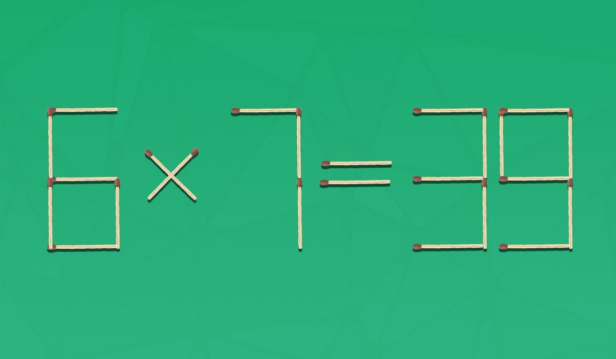 2 gyufát kell eltávolítanod ahhoz, hogy az egyenlőség helyes legyen: egy gyors IQ-teszt